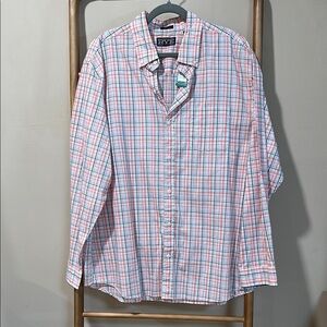 Rye Men's Casual Plaid Shirt - Pink and Blue